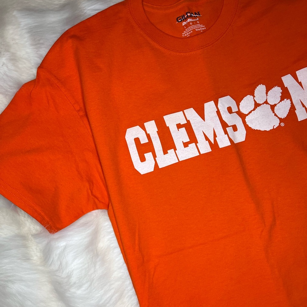 Gildan | Unisex Orange Clemson Tiger Paw Tshirt Large - Picture 3 of 7